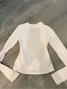 Skims barely pink size small cotton jersey long sleeve Tshirt